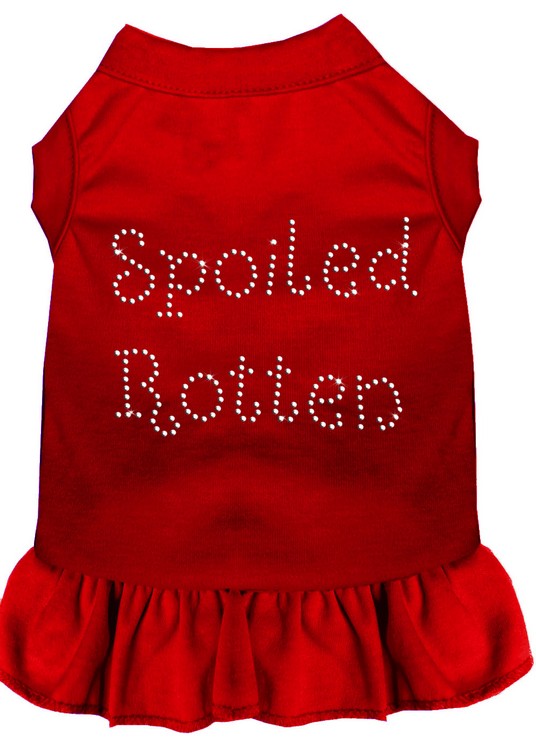 Spoiled Rotten Rhinestone Dress Red Lg